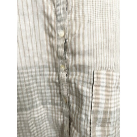 Oska OSFA Linen Shift Dress Maxi Lagenlook Patchwork Gray OS $475 Originally - Picture 5 of 9